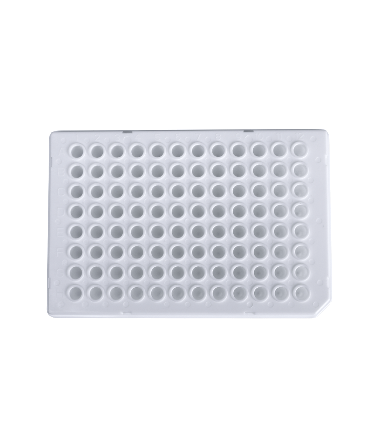 PCR10-W-96-HS-R 0,1 ml di colore bianco Piastra per PCR a semigonna a 96 pozzetti con pozzetto rotondo
