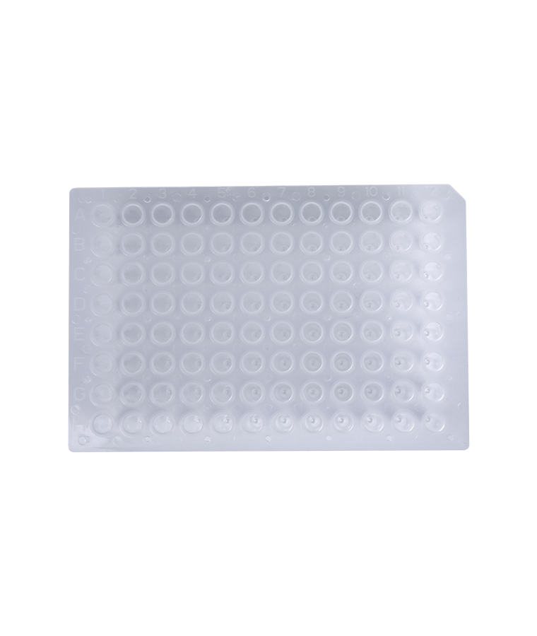 PCR20-C-96-NS Piastra per PCR trasparente a 96 pozzetti senza gonna da 0,2 ml